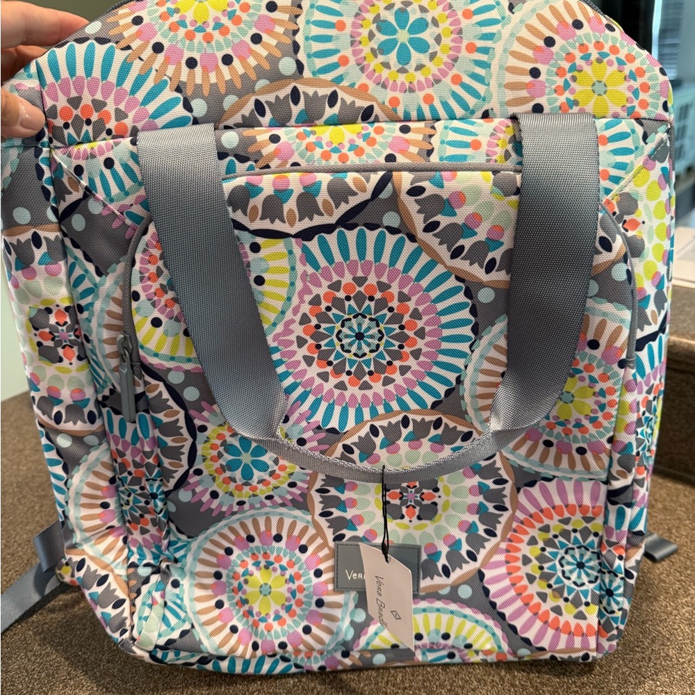 Vera Bradley Multicolor Mandala Cooler Backpack with Gray Accents